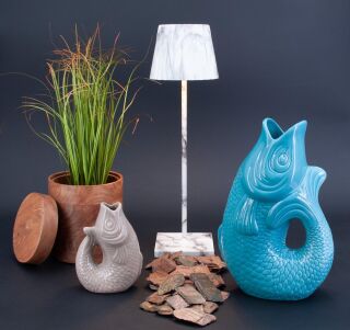 Monsieur Carafon Fisch Vase S Azure 1,2 LITER