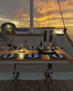 Silwy x Sompex Portofino Akku-Tischleuchte sand