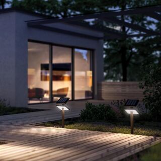 Solar LED Akkustandleuchte Heliostepper