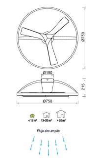Mantra Nepal II Deckenventilator mit LED Beleuchtung schwarz/holz