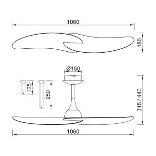 Mantra Ipanema II Deckenventilator weiß