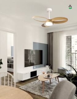 Mantra Infinity Fan Deckenventilator mit LED Beleuchtung weiß/holz