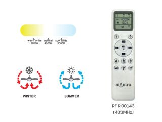 Mantra Infinity Fan Deckenventilator mit LED Beleuchtung weiß/holz