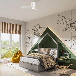 Mantra Nemo S Deckenventilator mit LED Beleuchtung weiß/holz