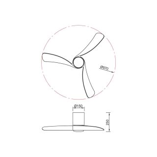 Mantra Nemo S Deckenventilator mit LED Beleuchtung weiß/holz