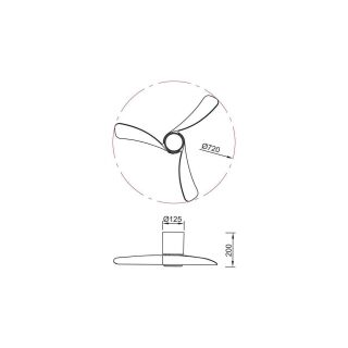 Mantra Nemo XS Deckenventilator mit LED Beleuchtung weiß/holz