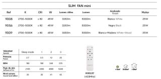 Mantra Slim Fan Mini Deckenventilator mit LED Beleuchtung weiß