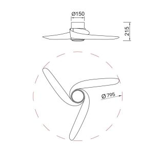 Mantra Groenland XS Deckenventilator mit LED Beleuchtung weiß
