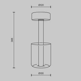 Maytoni Akkuleuchte Al Collaboration schwarz/transparent