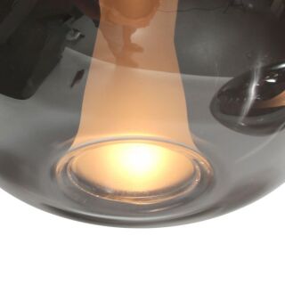 Steinhauer Glimsy Pendelleuchte 5-flammig Rauchglas Schwarz