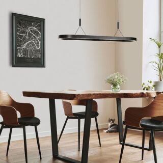 Steinhauer Mykty Pendelleuchte schwarz 120cm