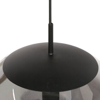 Steinhauer Bollique 40 Pendelleuchte 1-flammig Rauchglas Schwarz