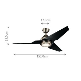Kichler Deckenventilator Jade 152cm Antique Pewter