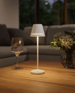 Leonardo Venezia Akku-Tischleuchte schwarz