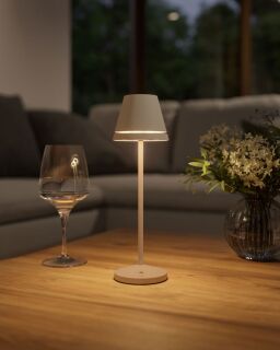 Leonardo Venezia Akku-Tischleuchte sand