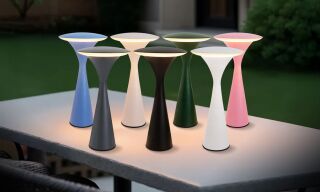 Akku LED Tischleuchte Hello Space pink