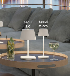 Villeroy & Boch Seoul RC anthrazit Akku LED Tischleuchte