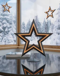 Sompex Freestar Dekoleuchte Stern schwarz
