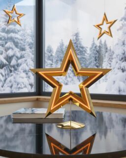 Sompex Freestar Dekoleuchte Stern gold