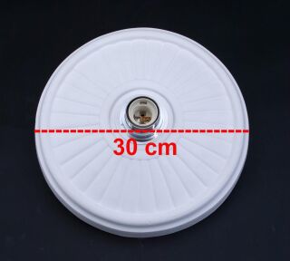 Wand- und Decken-Gipsleuchte Andro Wave weiß