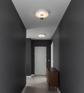 Wand- und Decken-Gipsleuchte Andro Wave weiß