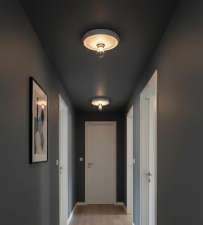 Wand- und Decken-Gipsleuchte Andro Wave weiß