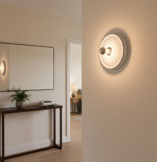 Wand- und Decken-Gipsleuchte Andro Wave weiß