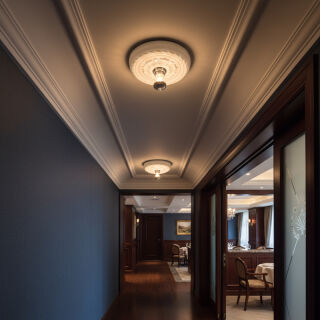 Wand- und Decken-Gipsleuchte Andro Retro weiß