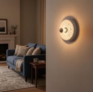 Wand- und Decken-Gipsleuchte Andro Retro weiß