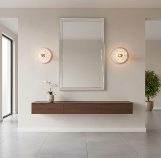 Wand- und Decken-Gipsleuchte Andro Retro weiß