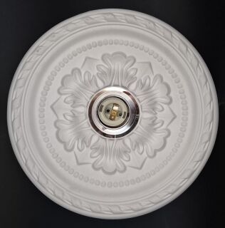 Wand- und Decken-Gipsleuchte Andro Retro weiß