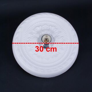 Wand- und Decken-Gipsleuchte Andro Retro weiß