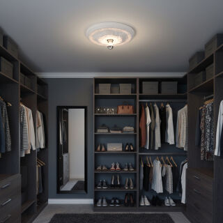 Wand- und Decken-Gipsleuchte Andro Ultra weiß