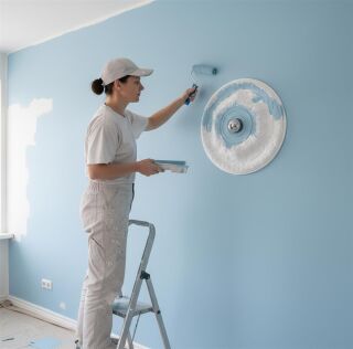 Wand- und Decken-Gipsleuchte Andro Ultra weiß