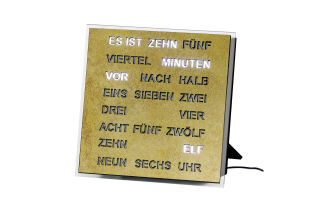 Intertime Wort-Uhr Word 20 messing antik