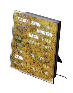 Intertime Wort-Uhr Word 20 wurzeldekor-gold