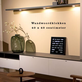 Intertime Wort-Uhr Word 40 holz