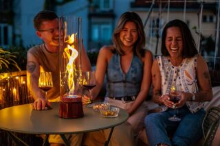 SPIN air 1200 Tischfeuer Emaille rot