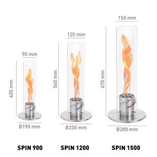 SPIN 1500 Standfeuer silber