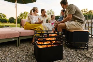 CUBE Feuerkorb schwarz