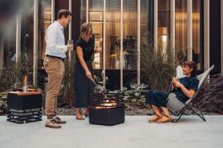 CUBE Feuerkorb schwarz