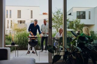 MOON 45 all black Plancha-Grillset hoch