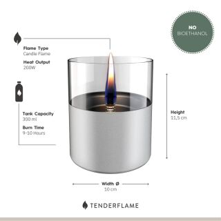 Tenderflame Lilly 10 Black Tischfeuer