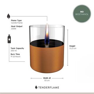 Tenderflame Lilly 10 Copper + 0,5L Tenderfuel Geschenkset
