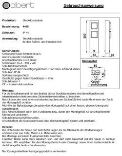 Albert Steckdosensäule Typ 4400