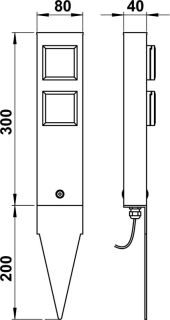 Albert Steckdosenspieß Typ 4401