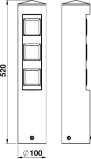 Albert Steckdosensäule Typ 2102 schwarz