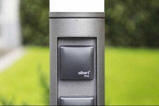 Albert Steckdosensäule mit Licht Typ 2202 braun-messing