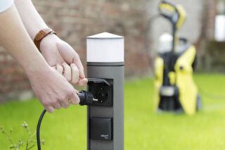 Albert Steckdosensäule mit Licht Typ 2202 weiß