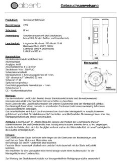 Albert Steckdosensäule mit Licht Typ 2202 weiß